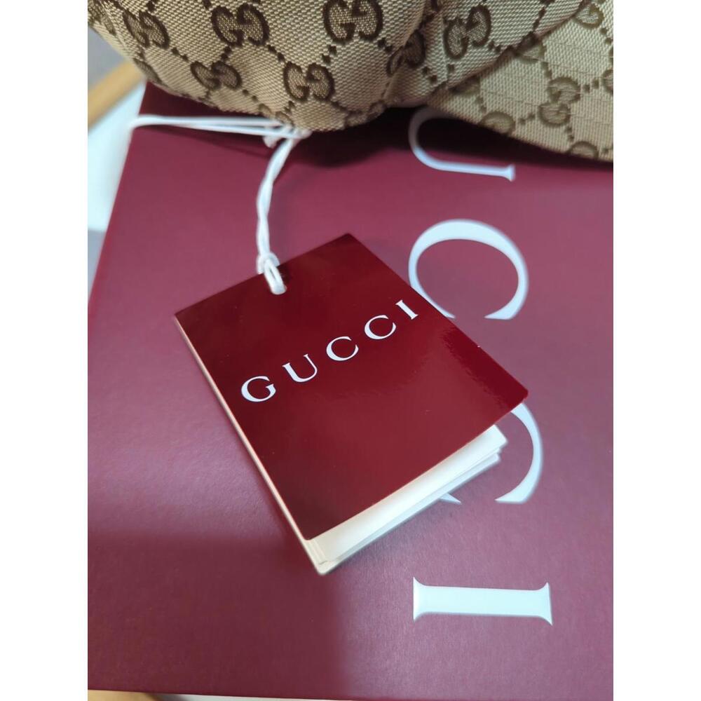 NWT! GUCCI Original GG Beige & Ebony canvas baseball hat with Web Stripe Size M - Picture 6 of 16